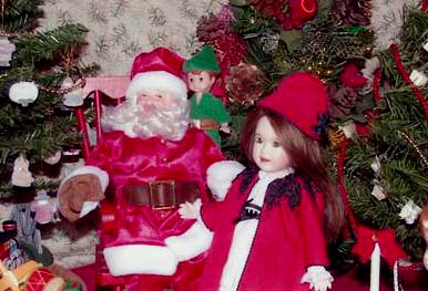 Tess Daly & Santa 2002 stella